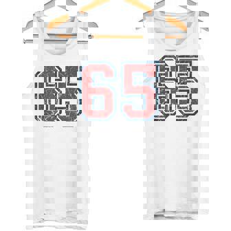 Red And Blue Sports Number 65 Jersey Uniform Player Fan Tank Top Tank Top | Mazezy