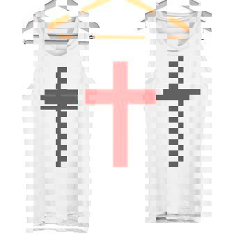 Red Christian Jesus Cross Dark Green Tank Top | Mazezy