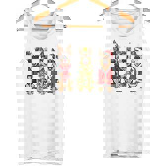 Retro Christmas German Shepherd Santa Reindeer GSD Dog Lover Tank Top | Mazezy