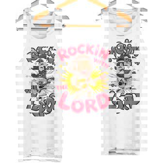 Rockin With The Lord Christian Music Lover Tank Top | Mazezy