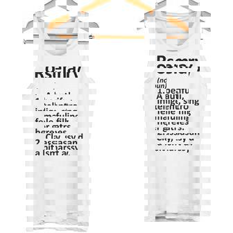 ROSEMARY Definition Personalized Name Christmas Tank Top | Mazezy