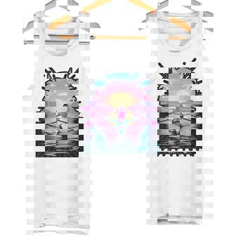 Rowing Retro Sunset Synthwave Sculling Boat Tank Top Tank Top | Mazezy