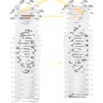 Salt Rosemary Lavender Love Minimal Botanical Art Tank Top | Mazezy