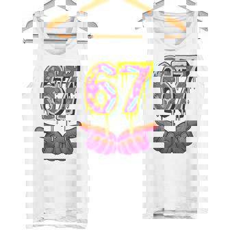 Skateboarding 67 Six Seven Gen Alpha Meme Drip Teens Tank Top Tank Top | Mazezy