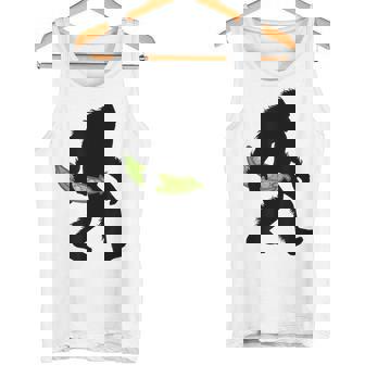 Snap Pea Bigfoot Carrying Pod Vegetable Sasquatch Tank Top - Monsterry