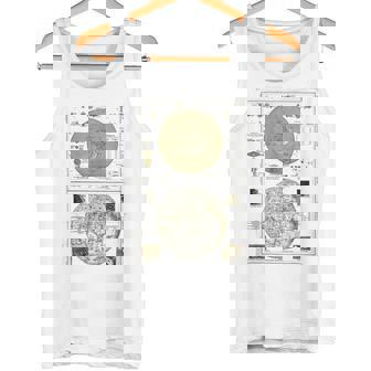 Solar System With Sun Planets Comets Moon Earth T Shirt Tank Top | Mazezy