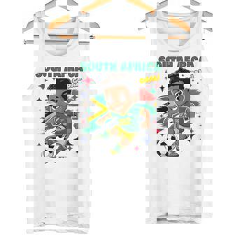 South Africa Kid Goal Cartoon South Africa Flag For Kids Tank Top | Mazezy