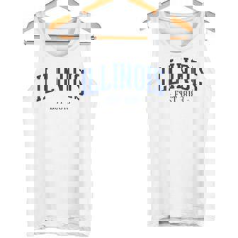 State Of Illinois Est 1818 Pride Classic Illinois Orange Tank Top | Mazezy