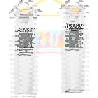 Talking Heads イエロー レトロ グラフィック タンクトップ - Kawaiitshirt