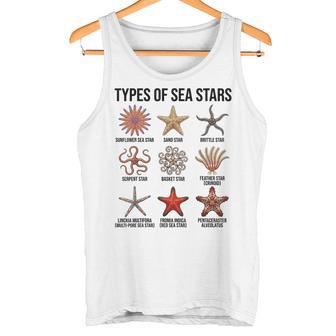 Tipos De Estrellas De Mar Tabla De Especies De Estrellas De Mar Ciencia Marina Camiseta sin mangas - Regaloses