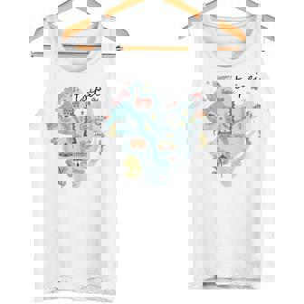 Travel Around Asia 台湾 台北地図 バケーション お土産 タンクトップ - Kawaiitshirt