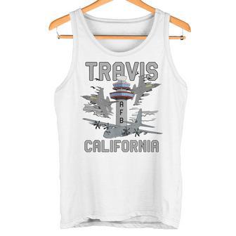 Travis AFB California Air Force Base Fighter Jets Tee Tank Top | Mazezy