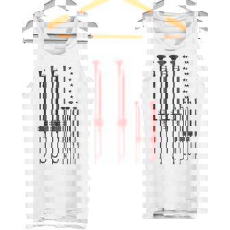 Trumpet Player American Flag Vintage Tank Top | Mazezy