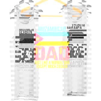 Vintage Mozambican Dad Mozambique Flag For Father's Day Tank Top | Mazezy