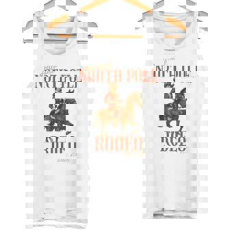 Vintage North Pole Rodeo Cowboy Santa Country Christmas Tank Top | Mazezy