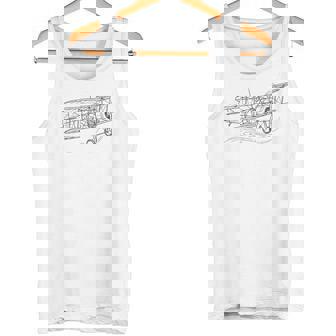 Vintage RC Plane Retro Line Art Remote Control Aviation Tank Top | Mazezy