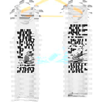 While We Wait We Hydrate Drinking Water Motivational Tank Top | Mazezy