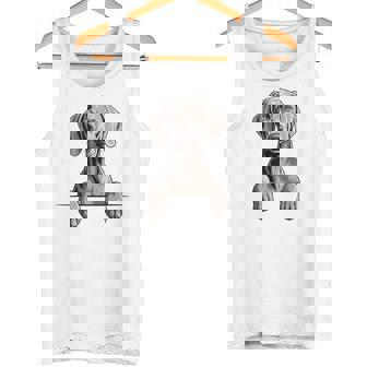 Weimaraner 面白い 覗き見ポケット 子犬 犬好き タンクトップ - Kawaiitshirt