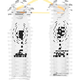 Wine-Fi WiFi Waves Wireless Local Wine Tasting Networking Tank Top | Mazezy