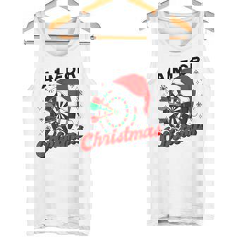 Winter Christmas Darts Dartboard Tank Top | Mazezy