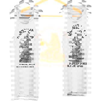 Working On My Father Figure Beer Bear Dad Tank Top Tank Top | Mazezy