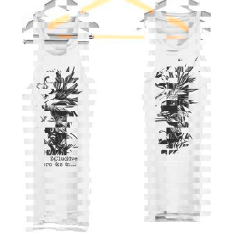 Zero Clucks Given Chicken Cool Rooster Sunglasses Tank Top | Mazezy