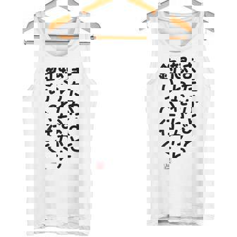 「またかよと怒られながら釣りへ行く」面白い 筆文字 ユーモア満点 背面に文字入りデザイン おもしろプリント タンクトップ - Kawaiitshirt