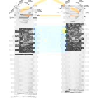 【バックプリント・背中側】ゴッホ／星月夜【世界の名画】高精細画質 フィンセント・ファン・ゴッホ 美術館アート タンクトップ - Kawaiitshirt