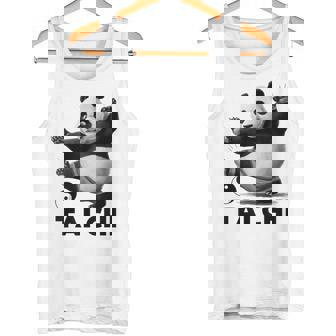 おもしろパンダ 動物 太極拳 格闘技 陰陽バランス タンクトップ - Kawaiitshirt