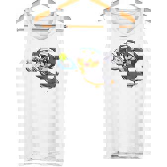 かわいい犬のテニス漫画アート タンクトップ - Kawaiitshirt