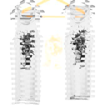 その壁を打ち破れ 三毛猫 福猫 面白 タンクトップ - Kawaiitshirt