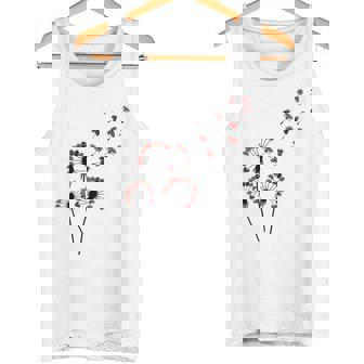 てんとう虫愛好家のためのフラワータンポポてんとう虫シャツ タンクトップ - Kawaiitshirt