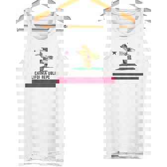 カリフォルニアシャツ、共和国旗カリフォルニアサーフィンベア タンクトップ - Kawaiitshirt