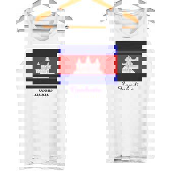 カンボジア カンボジア国旗 お土産 タンクトップ - Kawaiitshirt