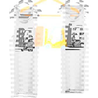 キッズ フォークリフト車両工事現場掘削機建設作業員 男の子 タンクトップ - Kawaiitshirt