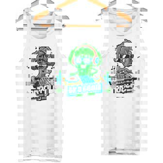 クールなブロッコリーdjミュージックパーティーバイブ面白いデザイン。 タンクトップ - Kawaiitshirt