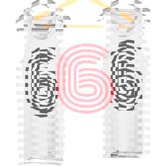クールなレトロなレタリングジャージ、背番号6 6Eis タンクトップ - Kawaiitshirt