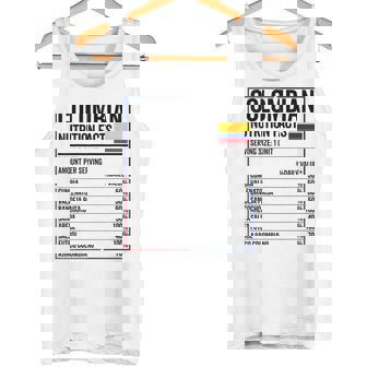 コロンビア 栄養成分 食品 カミセタ コミダ コロンビア タンクトップ - Kawaiitshirt