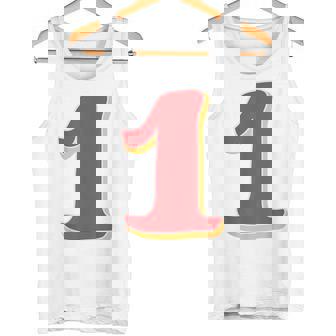 タイポグラフィ 第1番 数字 1 タンクトップ - Kawaiitshirt