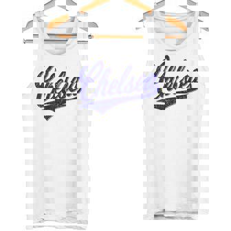 チェルシー ロンドン イングランド バーシティ スクリプト クラシック スポーツ ジャージ タンクトップ - Kawaiitshirt