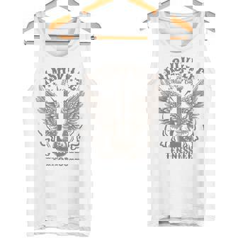 ナッシュビル テネシー ギター カントリーミュージック シティ レディース メンズ キッズ タンクトップ - Kawaiitshirt