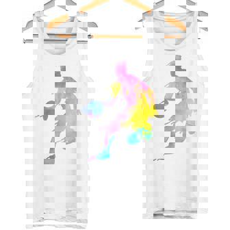 バスケットボール カラフル スプラッター ティーン ガールズ バスケットボール コーチ タンクトップ - Kawaiitshirt