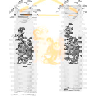 パンチ君 かわいい ポーズ 捨てられた ニホンザル モンキー パンチ タンクトップ - Kawaiitshirt