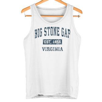 ビッグストーンギャップ バージニアva ヴィンテージ スポーツデザイン ネイビープリント タンクトップ - Kawaiitshirt
