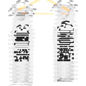 ファニージム チートデー ハンバーガー キャブ フード タンクトップ - Kawaiitshirt
