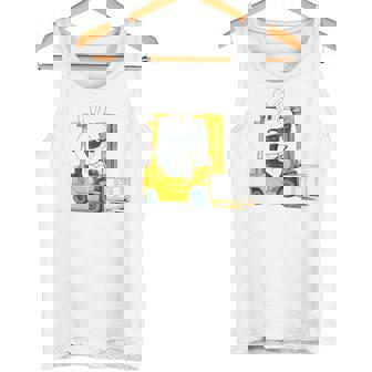 フォークリフト オペレーター フォークリフト ドライバー 物流 うさぎ イースター タンクトップ - Kawaiitshirt