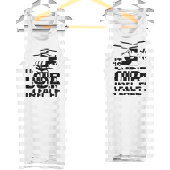 ヘリコプター 空中乗組員 実生活ではより大きな音色 タンクトップ - Kawaiitshirt