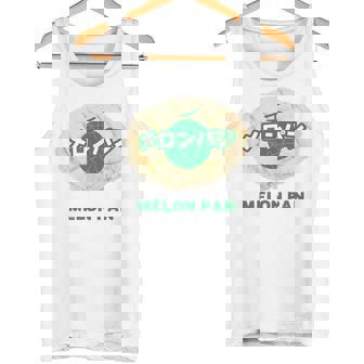 メロンパン メロン イラスト かわいい レトロ 昭和 菓子パン メロンパン好き おもしろ タンクトップ - Kawaiitshirt