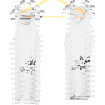 モテるデブ パピヨン グッズ ぽっちゃり 犬 おもしろ 面白い ネタ 笑える 和風 タンクトップ - Kawaiitshirt