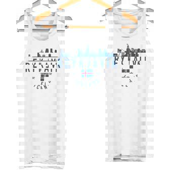 レイキャビク アイスランド アイスランド国旗 スカイライン プライド お土産 タンクトップ - Kawaiitshirt